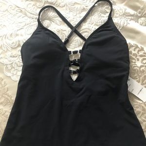 Bleu by Rod Beattie Cruise Control Tankini Black